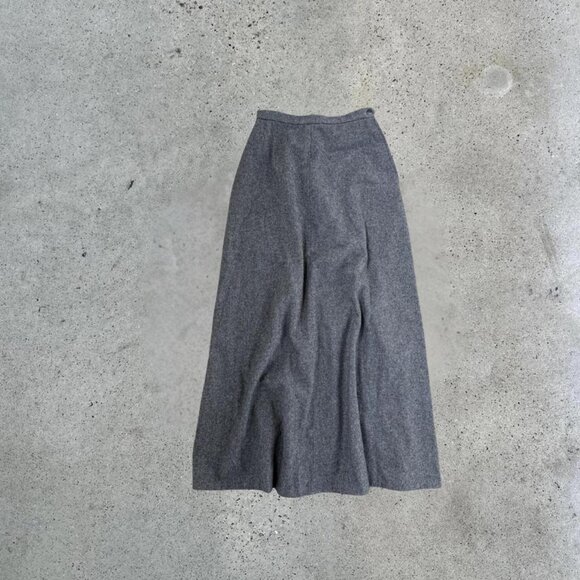Vintage grey wool maxi skirt - Picture 1 of 6